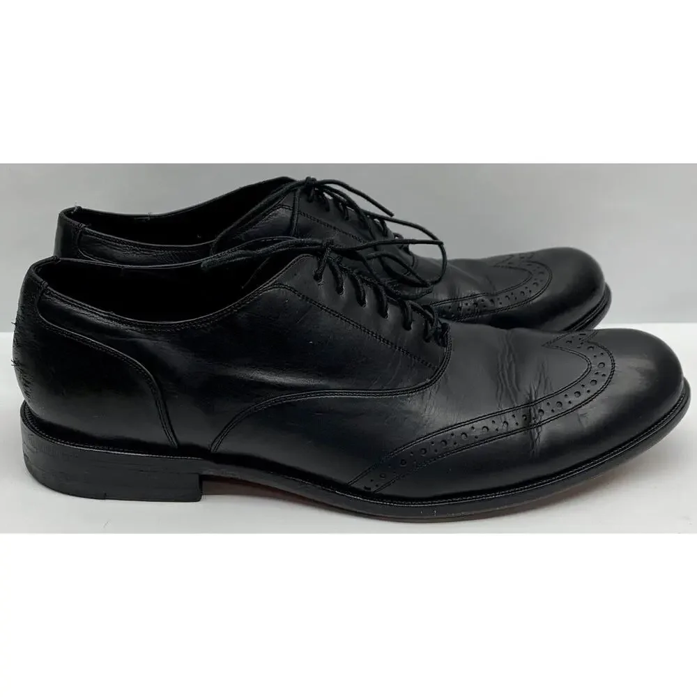 Cole Haan Air Pitney Black Leather Wingtop‎ Oxfords C09149 sz: US 11.5 M